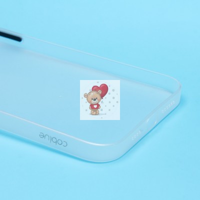 Чехол-накладка для Apple iPhone 13 Pro Max (матово-прозрачный/белый) PC091