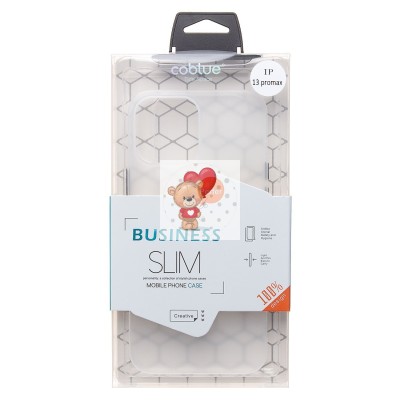 Чехол-накладка для Apple iPhone 13 Pro Max (матово-прозрачный/белый) PC091