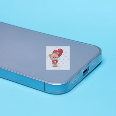 Чехол-накладка для Apple iPhone 13 Pro (матово-прозрачный/белый) PC091