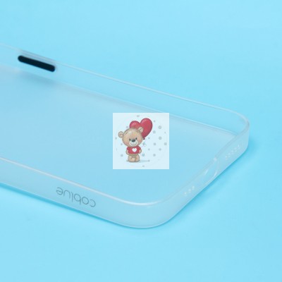 Чехол-накладка для Apple iPhone 13 Pro (матово-прозрачный/белый) PC091