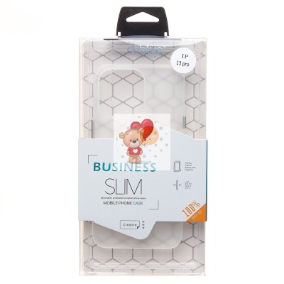 Чехол-накладка для Apple iPhone 13 Pro (матово-прозрачный/белый) PC091