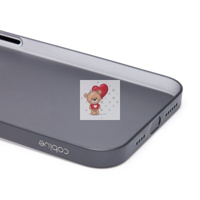 Чехол-накладка для Apple iPhone 14 Pro Max (матово-прозрачный/черный)PC091