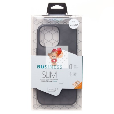 Чехол-накладка для Apple iPhone 14 Pro Max (матово-прозрачный/черный)PC091