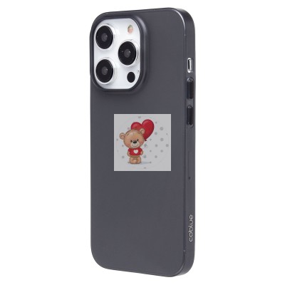 Чехол-накладка для Apple iPhone 14 Pro (матово-прозрачный/черный) PC091