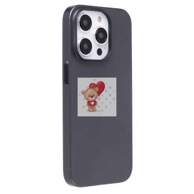 Чехол-накладка для Apple iPhone 14 Pro (матово-прозрачный/черный) PC091