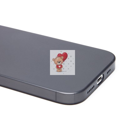 Чехол-накладка для Apple iPhone 14 Pro (матово-прозрачный/черный) PC091