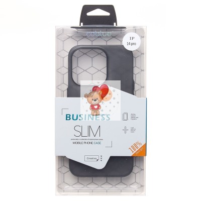 Чехол-накладка для Apple iPhone 14 Pro (матово-прозрачный/черный) PC091