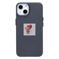 Чехол-накладка для iPhone 13 (матово-прозрачный/черный) PC091