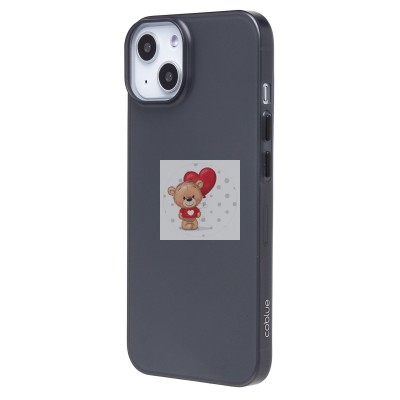 Чехол-накладка для iPhone 13 (матово-прозрачный/черный) PC091