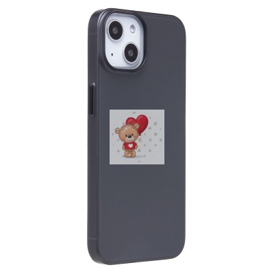 Чехол-накладка для iPhone 13 (матово-прозрачный/черный) PC091