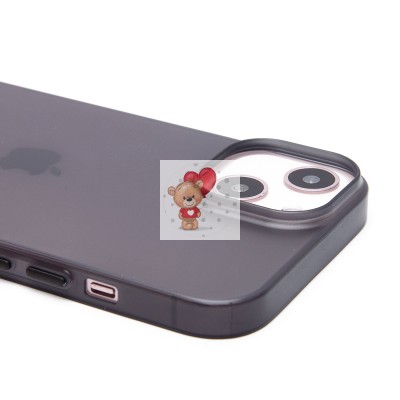 Чехол-накладка для iPhone 13 (матово-прозрачный/черный) PC091