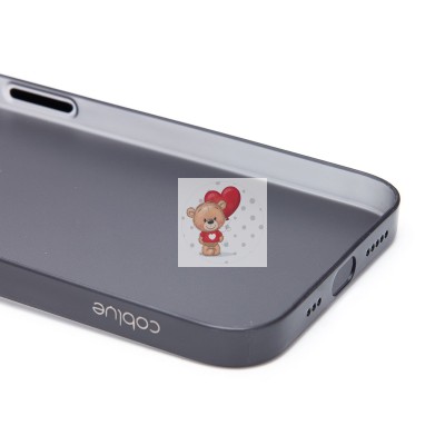 Чехол-накладка для iPhone 13 (матово-прозрачный/черный) PC091