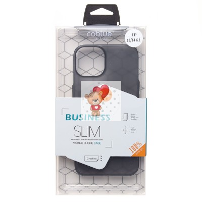 Чехол-накладка для iPhone 13 (матово-прозрачный/черный) PC091