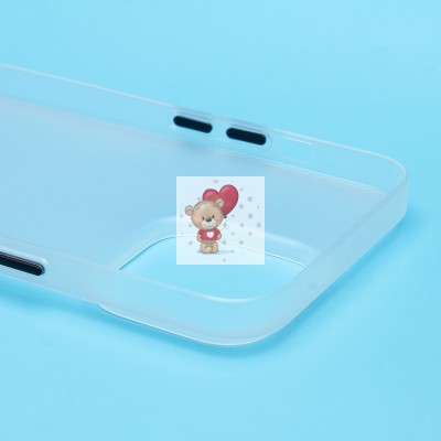 Чехол-накладка для Apple iPhone 15 Pro Max (матово-прозрачный/белый) PC091 Чехол-накладка для Apple iPhone 15 Pro Max (матово-прозрачный/белый) PC091