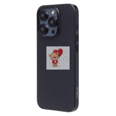 Чехол-накладка для Apple iPhone 15 Pro (матово-прозрачный/черный) PC091