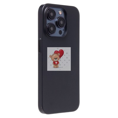 Чехол-накладка для Apple iPhone 15 Pro (матово-прозрачный/черный) PC091