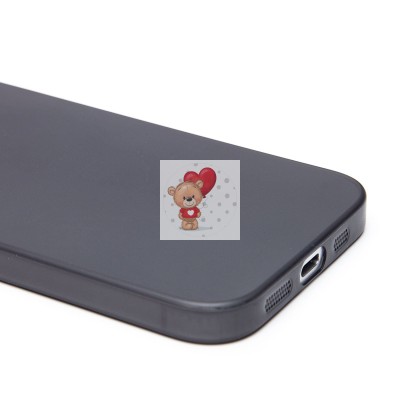 Чехол-накладка для Apple iPhone 15 Pro (матово-прозрачный/черный) PC091