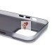 Чехол-накладка для Apple iPhone 15 Pro (матово-прозрачный/черный) PC091