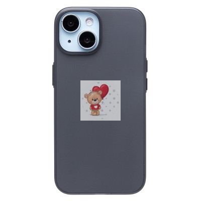 Чехол-накладка для Apple iPhone 15 (матово-прозрачный/черный) PC091 Чехол-накладка для Apple iPhone 15 (матово-прозрачный/черный) PC091