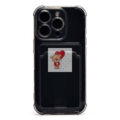 Чехол-накладка c картхолдером для Apple iPhone 16 Pro (черный) SC276 Чехол-накладка c картхолдером для Apple iPhone 16 Pro (черный) SC276