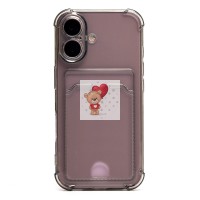 Чехол-накладка c картхолдером для Apple iPhone 16 (черный) SC276 Чехол-накладка c картхолдером для Apple iPhone 16 (черный) SC276