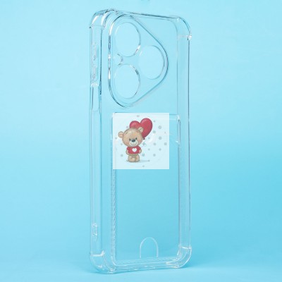 Чехол-накладка с картхолдером для Huawei Pura 80 (прозрачный) SC276