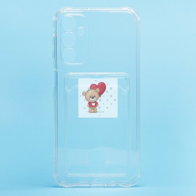 Чехол-накладка с картхолдером для Samsung Galaxy A24 4G (прозрачный) SC276