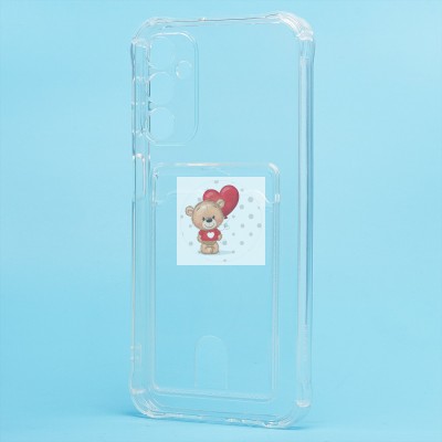 Чехол-накладка с картхолдером для Samsung Galaxy A24 4G (прозрачный) SC276