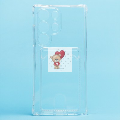 Чехол-накладка с картхолдером для Samsung Galaxy A24 4G (прозрачный) SC276