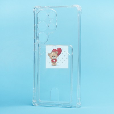 Чехол-накладка с картхолдером для Samsung Galaxy A24 4G (прозрачный) SC276