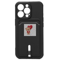 Чехол-накладка с картхолдером для Apple iPhone 13 Pro (черный) SC304 Чехол-накладка с картхолдером для Apple iPhone 13 Pro (черный) SC304