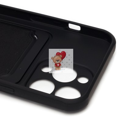 Чехол-накладка с картхолдером для Apple iPhone 13 Pro (черный) SC304 Чехол-накладка с картхолдером для Apple iPhone 13 Pro (черный) SC304