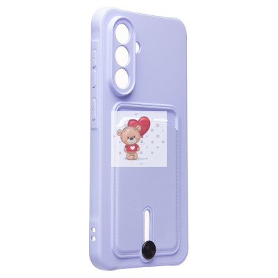 Чехол-накладка с картхолдером для Samsung Galaxy A56 5G (светло-фиолетовый) SC304