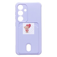 Чехол-накладка с картхолдером для Samsung Galaxy S24 (светло-фиолетовый) SC304