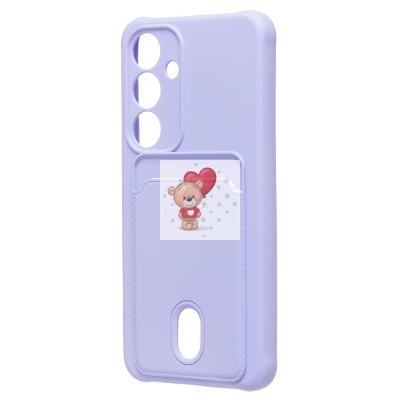 Чехол-накладка с картхолдером для Samsung Galaxy S24 (светло-фиолетовый) SC304