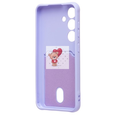 Чехол-накладка с картхолдером для Samsung Galaxy S24 (светло-фиолетовый) SC304