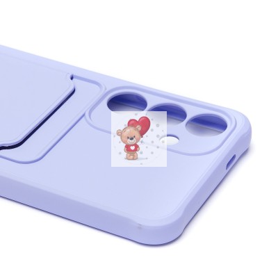 Чехол-накладка с картхолдером для Samsung Galaxy S24 (светло-фиолетовый) SC304