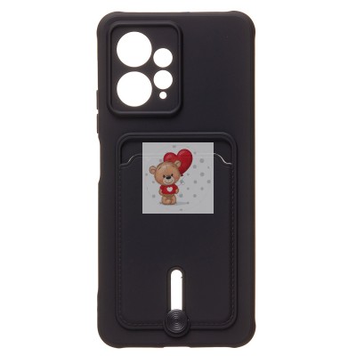 Чехол-накладка с картхолдером для Xiaomi mi Note 12 4G (черный) SC304