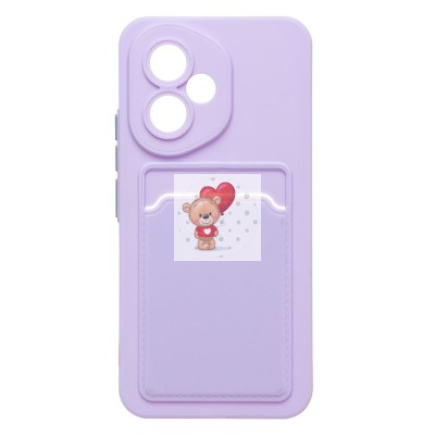 Чехол-накладка с картхолдером для Honor 400 Global (светло-фиолетовый) SC337