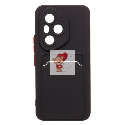 Чехол-накладка с картхолдером для Honor 400 Pro Global (черный) SC337