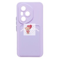 Чехол-накладка с картхолдером для Honor 400 Pro Global (светло-фиолетовый) SC337