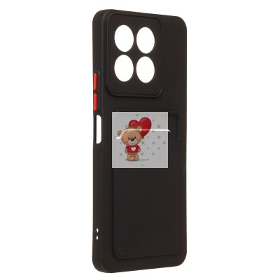 Чехол-накладка с картхолдером для Honor X6c (черный) SC337 Чехол-накладка с картхолдером для Honor X6c (черный) SC337