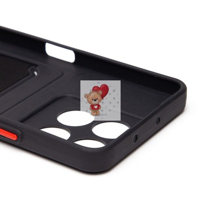 Чехол-накладка с картхолдером для Honor X6c (черный) SC337 Чехол-накладка с картхолдером для Honor X6c (черный) SC337