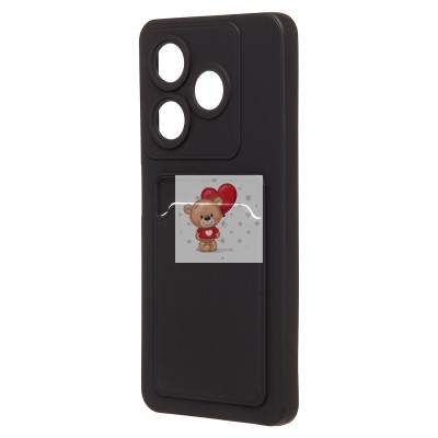 Чехол-накладка с картхолдером для Infinix Smart 10 HD (черный) SC337 Чехол-накладка с картхолдером для Infinix Smart 10 HD (черный) SC337