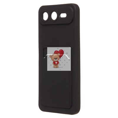 Чехол-накладка с картхолдером для Infinix Smart 10 Plus (черный) SC337 Чехол-накладка с картхолдером для Infinix Smart 10 Plus (черный) SC337