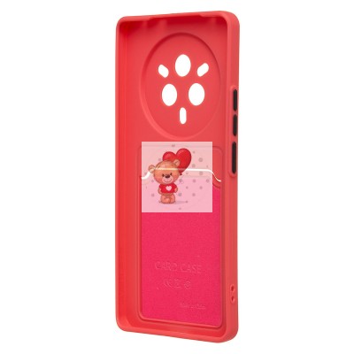 Чехол-накладка с картхолдером для Realme 14 Pro (бордовый) SC337