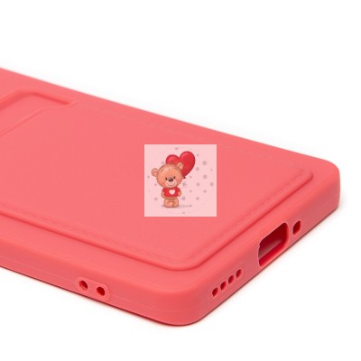 Чехол-накладка с картхолдером для Realme 14 Pro (бордовый) SC337