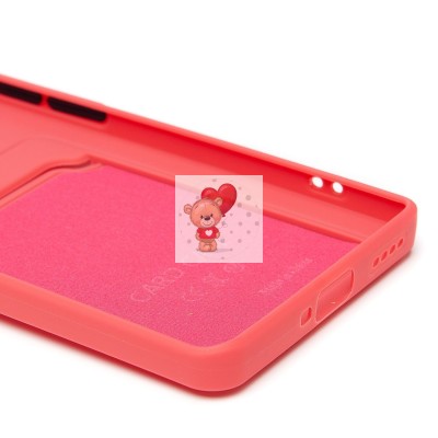 Чехол-накладка с картхолдером для Realme 14 Pro (бордовый) SC337