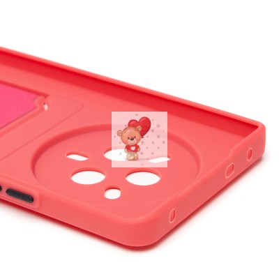 Чехол-накладка с картхолдером для Realme 14 Pro (бордовый) SC337