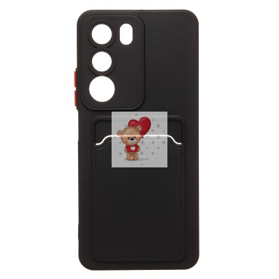 Чехол-накладка с картхолдером для Realme C71 (черный) SC337